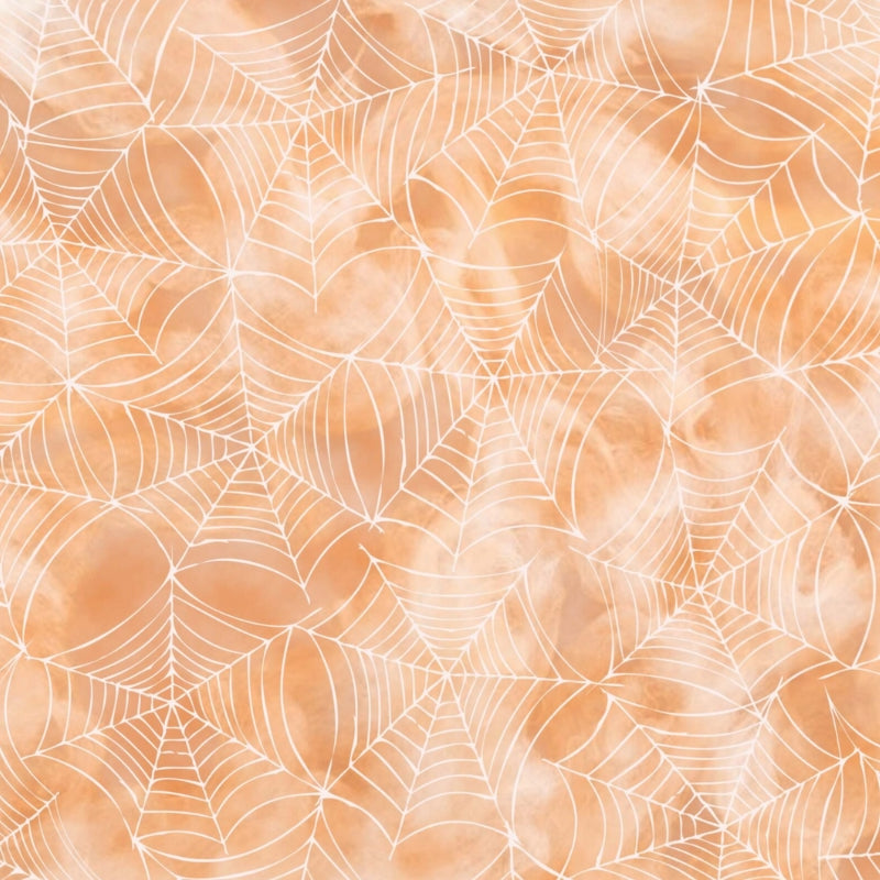 Orange Cobweb Printed Evenweave 28ct