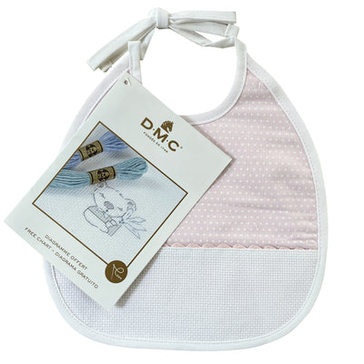 DMC Ready-to-Stitch Baby Bib (3 months) - Assorted Colours