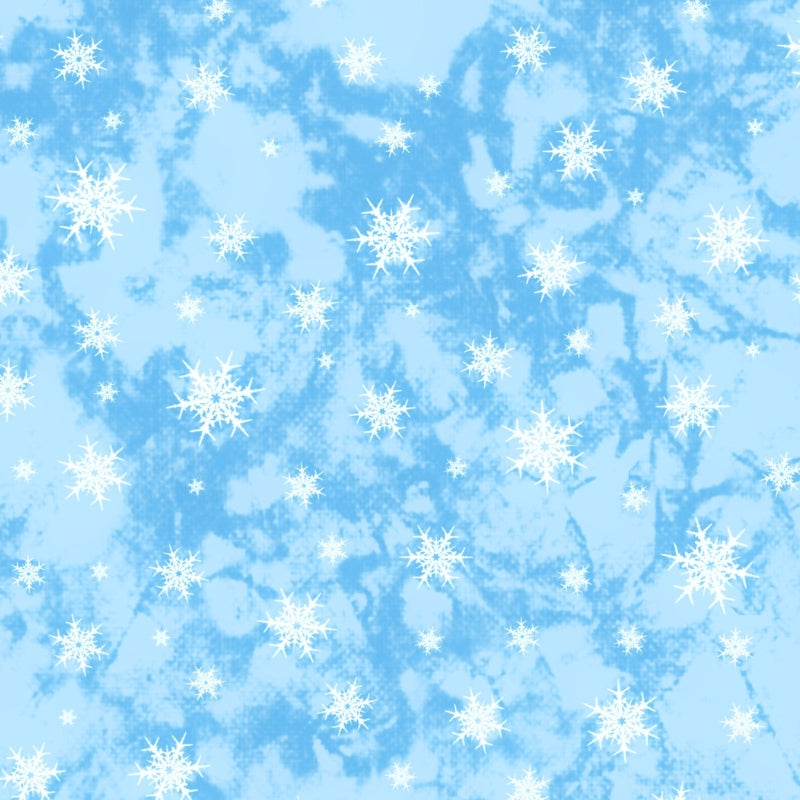 Snowflake on Blue Printed Aida 16ct