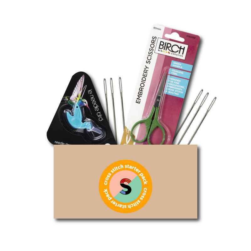 Cross Stitch Starter Pack (scissors, needles, threader)